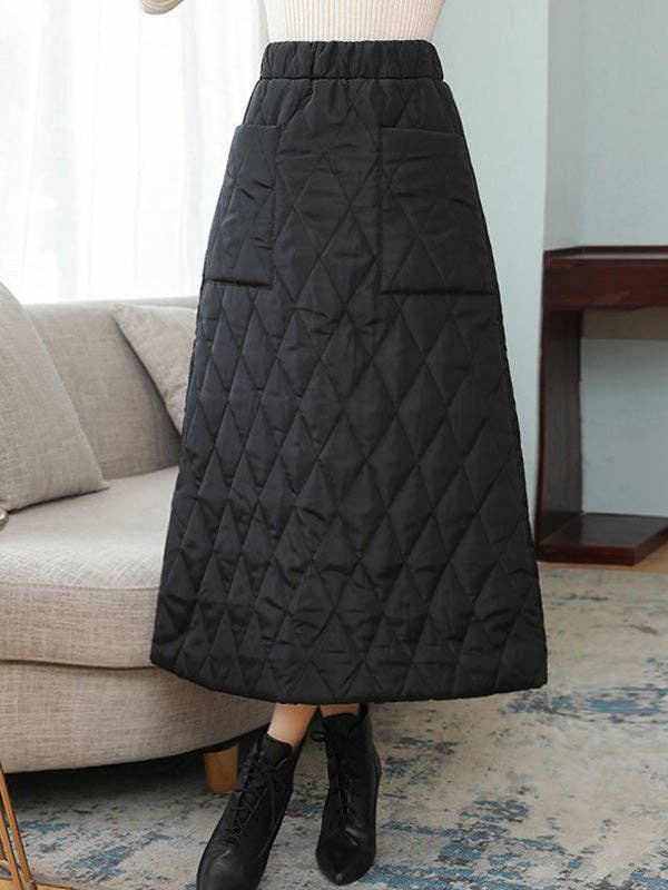 OceanusSwim – wholesale Skirt – Women’s – Vintage Loose Elasticity High-Waisted A-Line Padded Skirt Bottom0