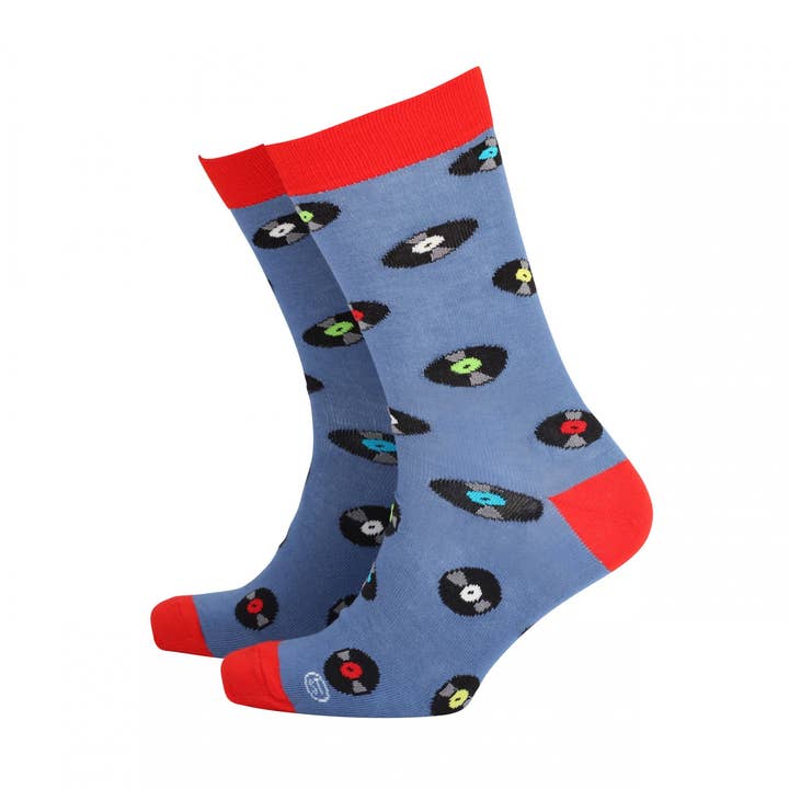 Records - Mens Bamboo Socks for wholesale by Smiling Faces
