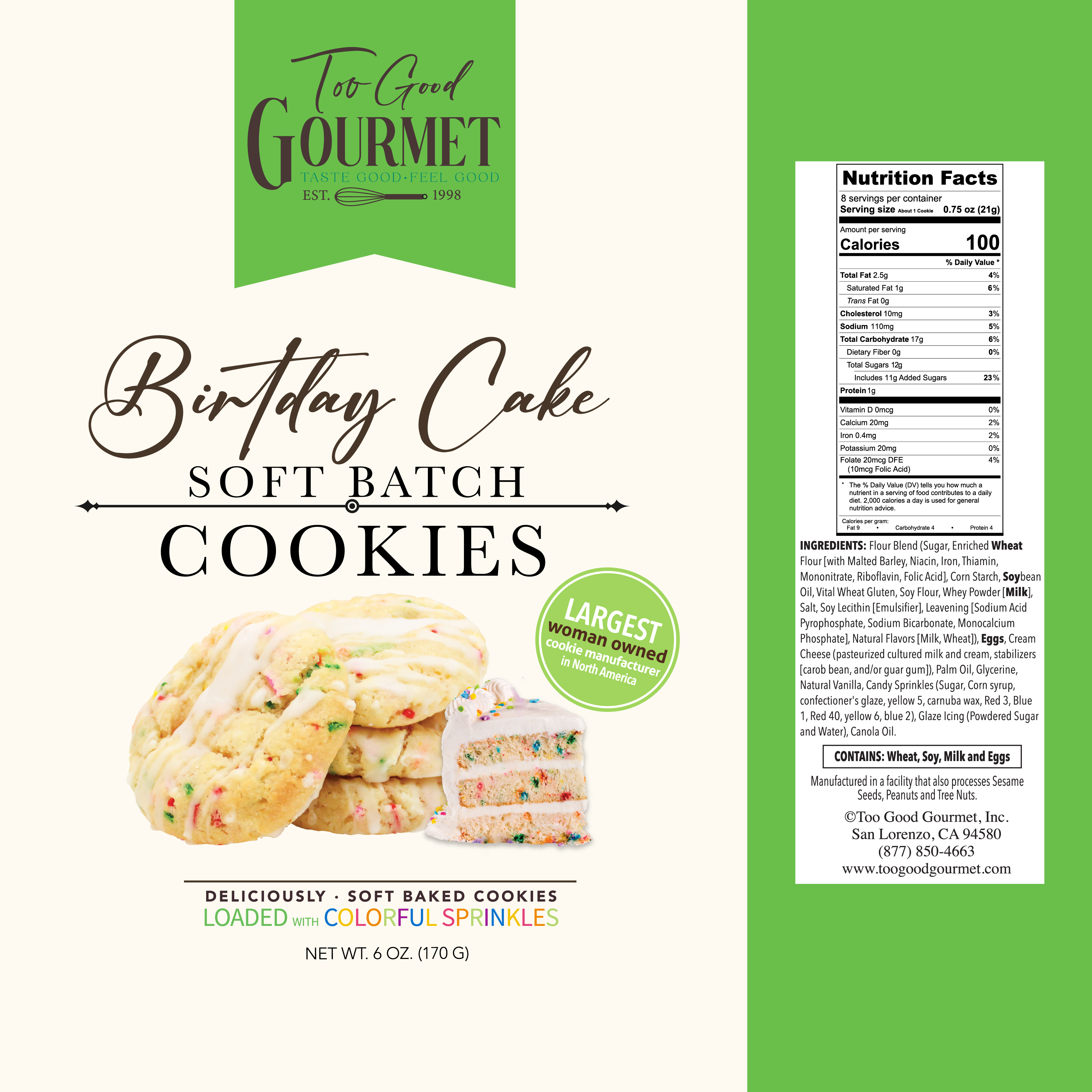Too Good Gourmet – wholesale Biscuit – Soft Batch Cookies - (Lemon, Brownie, Caramel, & More)!11