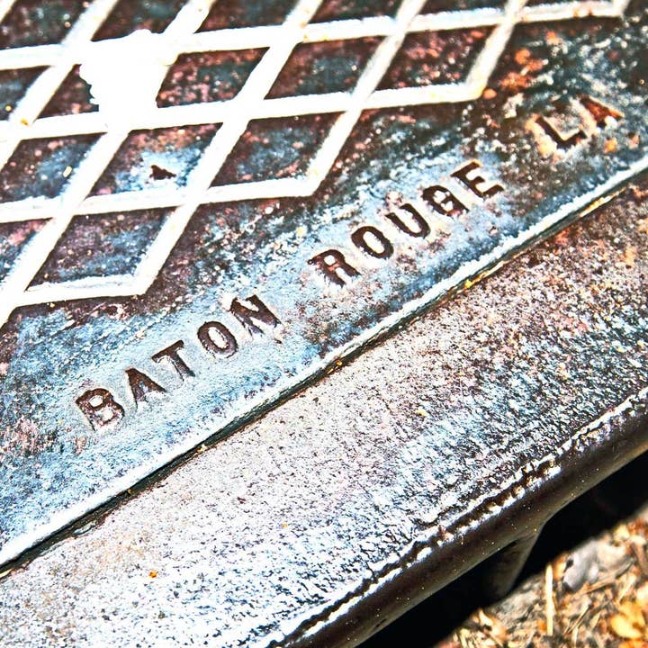 Baton Rouge Manhole Cover Coaster for wholesale by South Austin Gallery