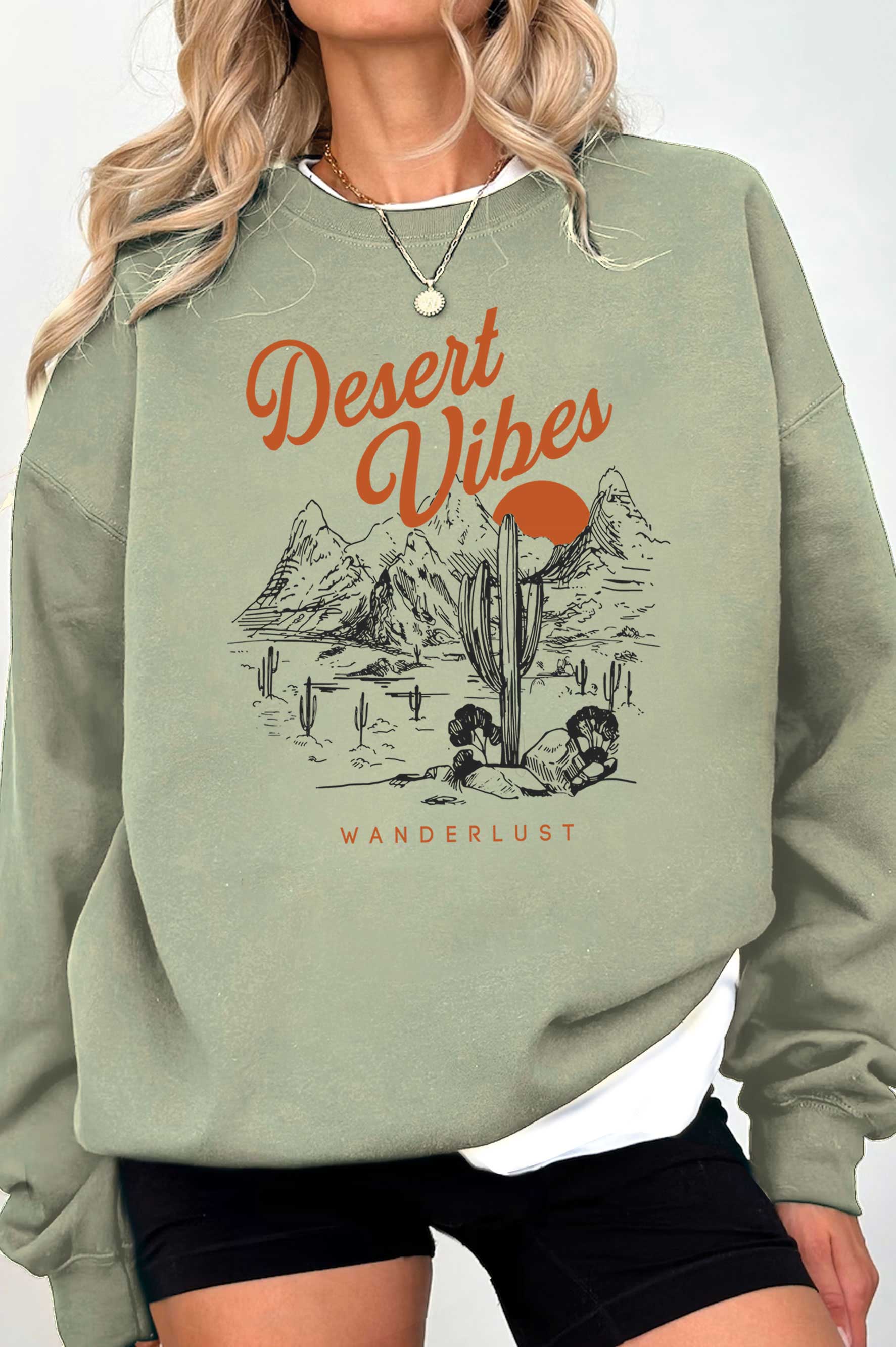 Rustee Clothing - Wholesale Graphic Sweatshirt - Women's - DESERT VIBES WANDERLUST GRAPHIC BRUSHED SWEATSHIRTS1