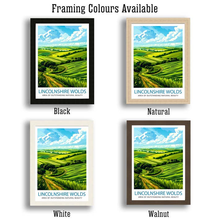 InkNPrintz – wholesale Art print – Lincolnshire Wolds Travel Poster6