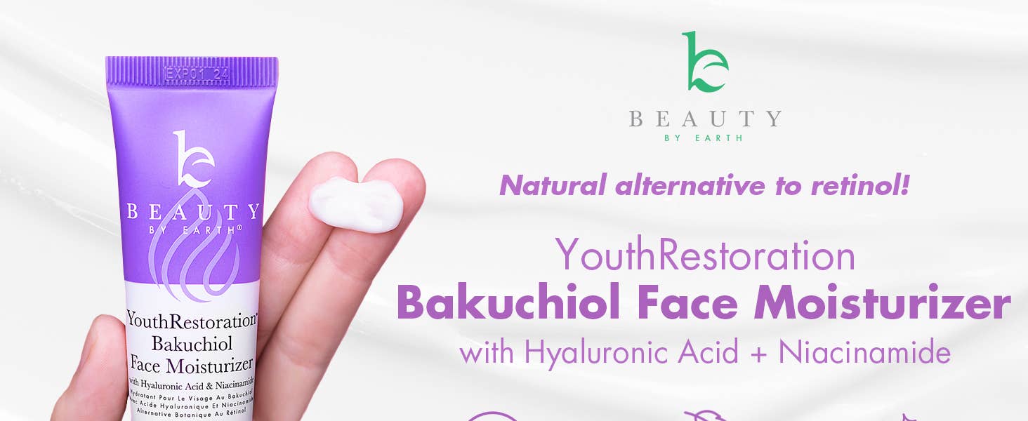 Beauty By Earth - Wholesale Facial Moisturizer - YouthRestoration Bakuchiol Face Moisturizer 1.52oz7