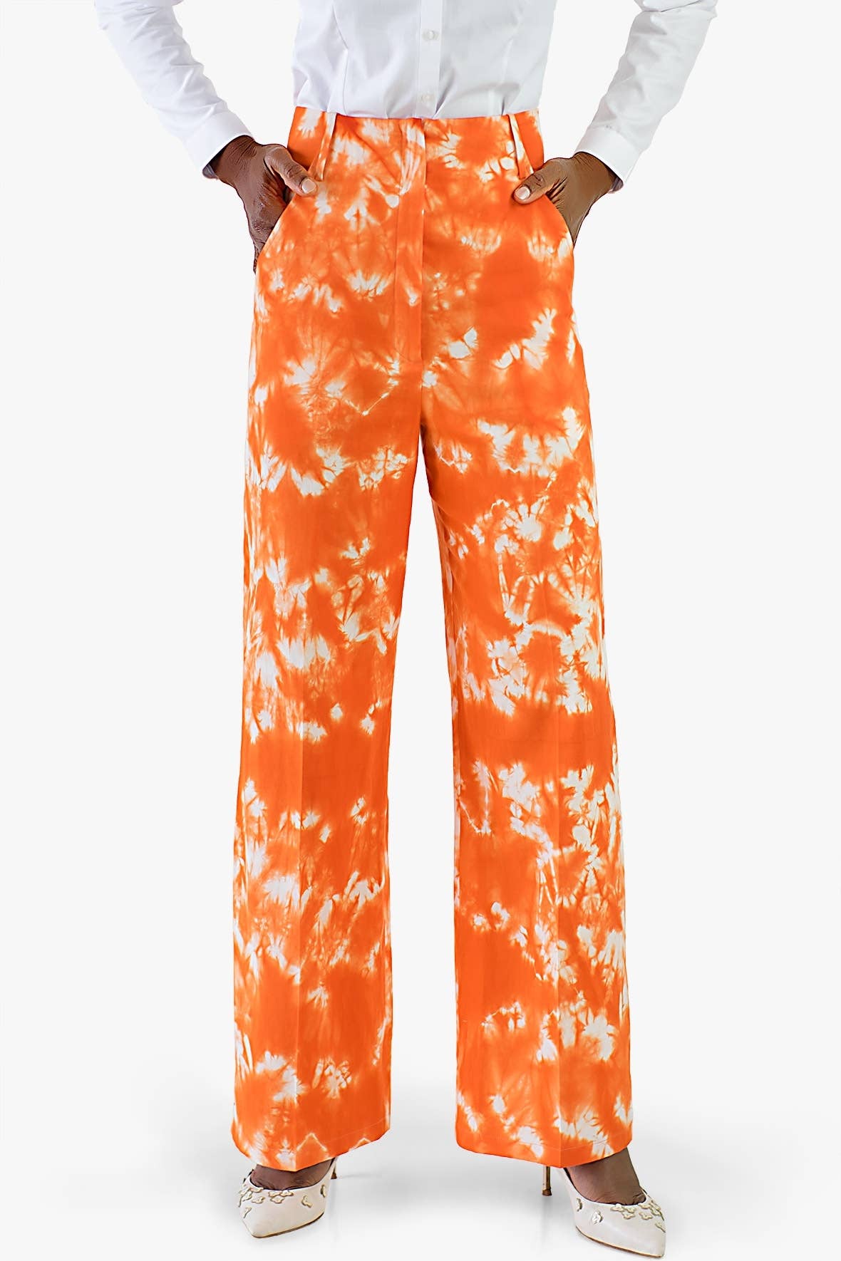 Kalyca – Calças - Mulher por atacado – Calça de gravata e tintura de algodão orgânico Ava1