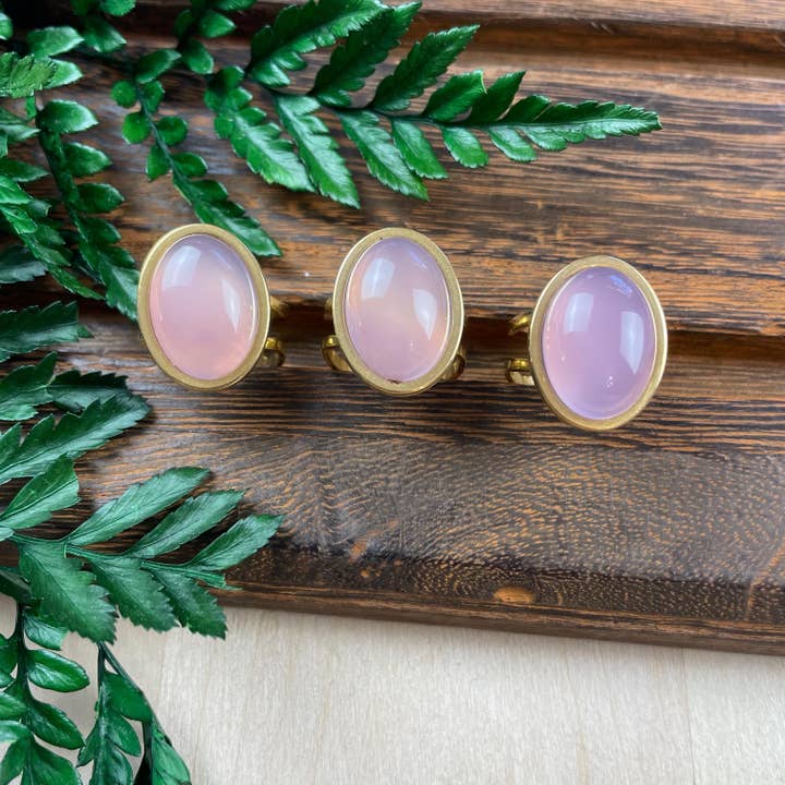 Ewelina Pas Jewelry - Wholesale Single Stone/Solitaire Ring - Gold Oval Gemstone Stainless Steel Adjustable Ring5