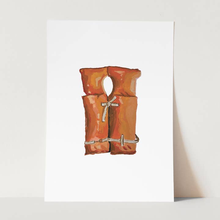 "Bootsmantel" Rettungsweste Kunstdruck für den Großhandel von Madison Phipps Studio