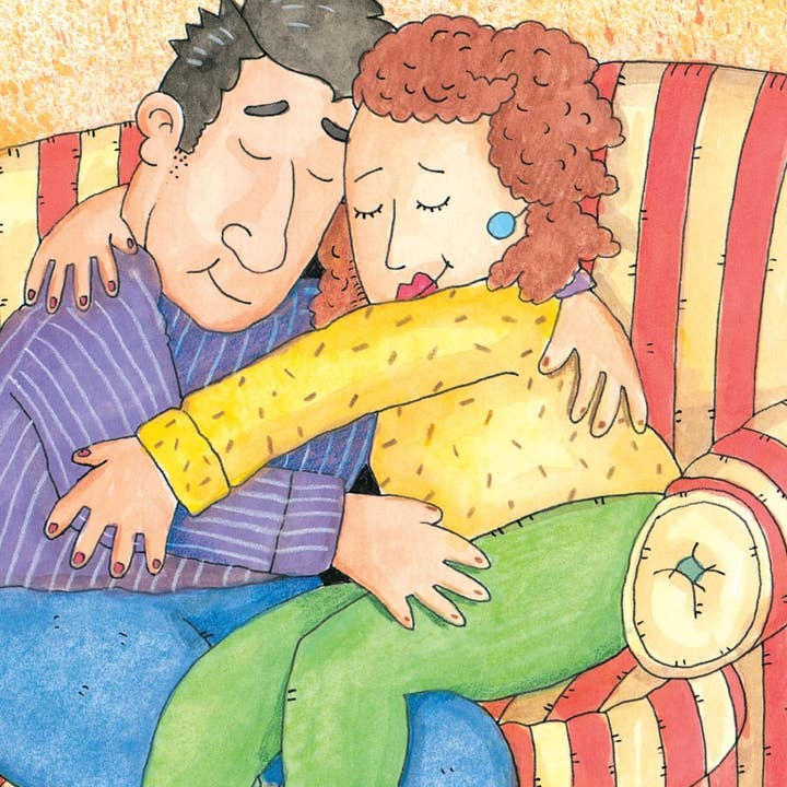 Oatmeal Studios - Vente Cartes d'anniversaire - Carte d'anniversaire Love Falls Asleep - 17772