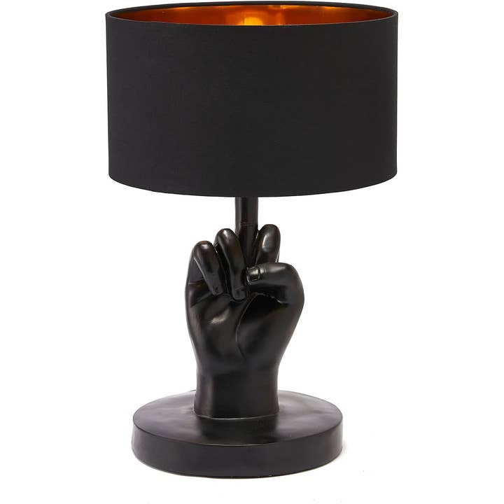 The Wine Savant / Khen Glassware - Wholesale Accent/Desk Lamp - Middle Finger Lamp - Resin Sculpture for Home, Office