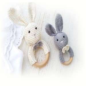 Friendly Chime Rattle - Gray Bunny – Baby Blossom Company