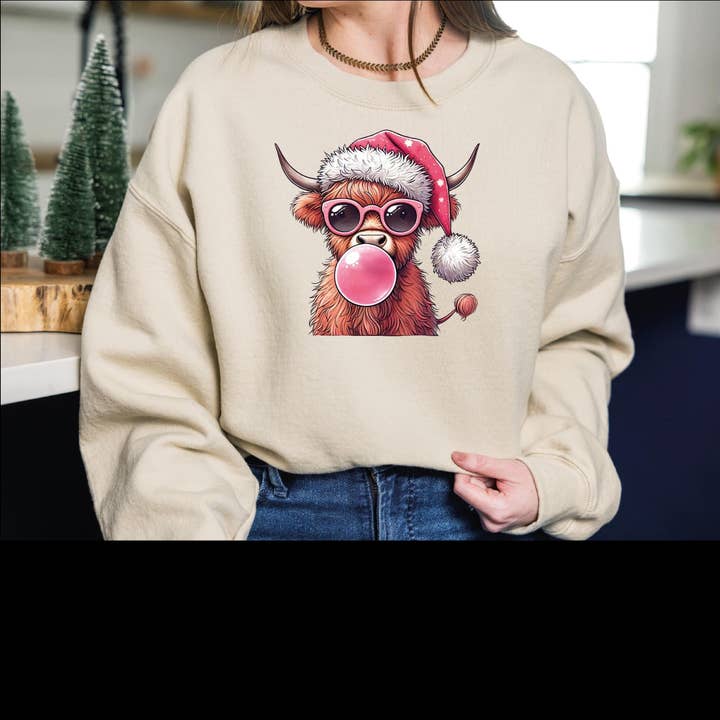 Christmas Cute Highland Cow Shirt, Western Christmas Sweater for wholesale by NVC Ecommerce LLC