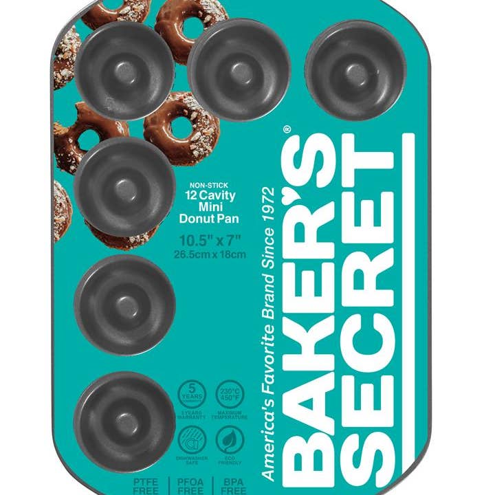 Baker's Secret 12 Cavity Mini Donut Pan for wholesale by Gourmet Edge