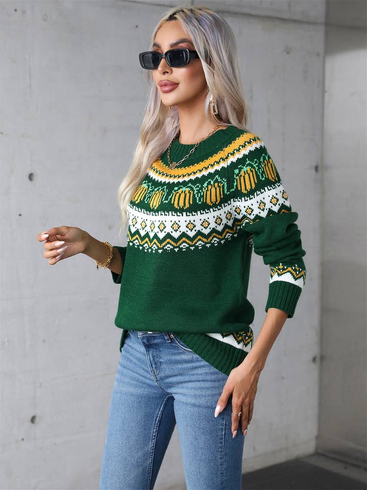 Lily Clothing - Wholesale Knit Sweater - Women's - TURTLENECK CHRISTMAS SWEATER WITH LONG SLEEVES