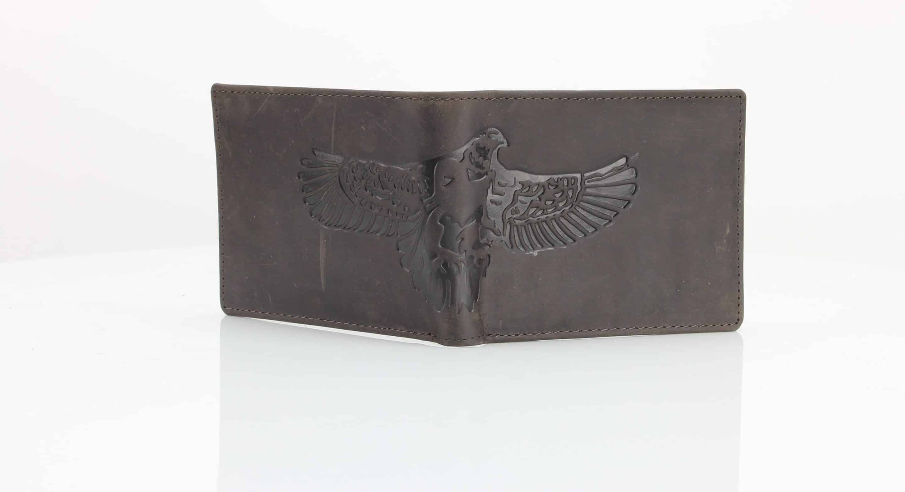 Leather Impressions Inc - Wholesale Wallet - Men's - American Bison Bird Embossed Leather Mens Bi Fold Wallet16