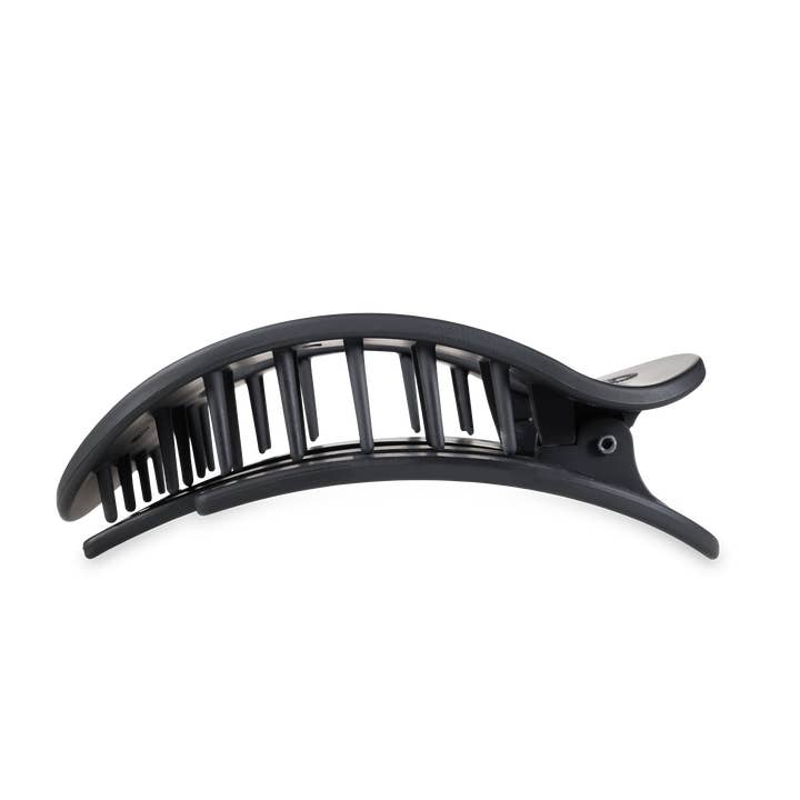 TELETIES - Wholesale Hair Clip - Women's - Round Flat Hair Clip | Large | Midnight Matte