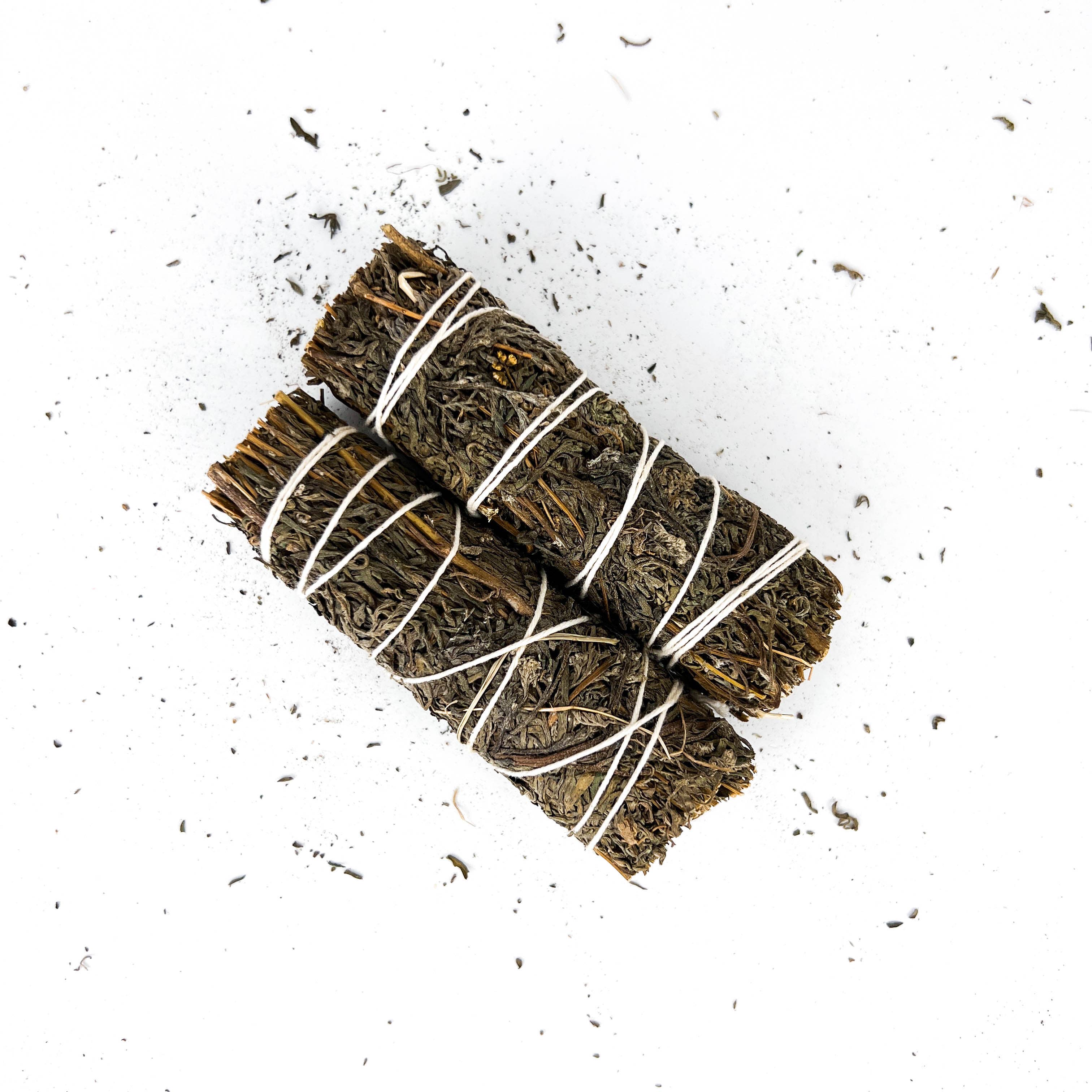 GREENROOTS USA LLC – Engroshandel Røgstift – 1 Mugwort (Sort Salvie) Røgelsespind 4" Salvia Mellifera5