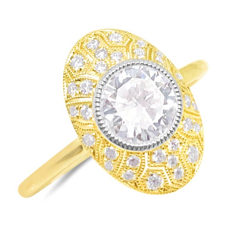 14kt Geelgouden Ring met Diamantsteen voor wholesale door Meira T