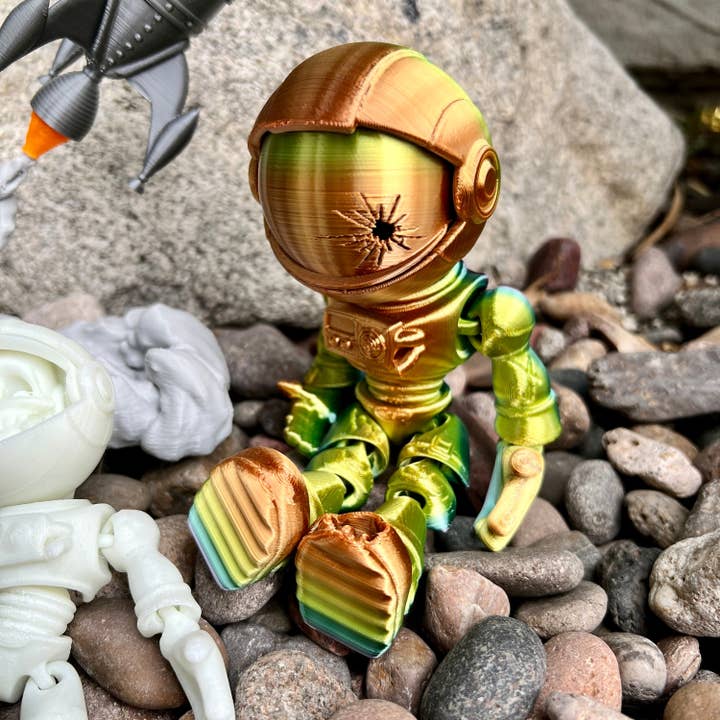 NumanPrints - Wholesale Fidgetspeelgoed - Kinderen - Flexi Fidget-speeltje met gearticuleerd skelet van astronauten