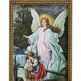 Ms 6" Guardian Angel Hly W Fnt for wholesale by Christian Brands Catholic