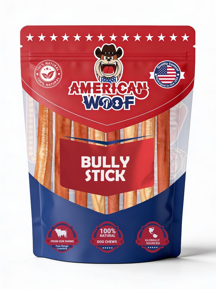 Bully Stick Natural para Perros 100% Americano | Alto en Proteína | Dental Chew for wholesale by Bones Pets Treats