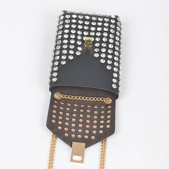 3AM BY H&D ACCESSORIES - Wholesale Crossbody Bag - Women's - Rhinestone Cellphone Crossbody Belt Bag2