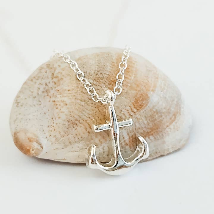 Piccadilly Pendants - Wholesale Pendant/Charm Necklace - Petite Anchor Necklace, Gold or Silver
