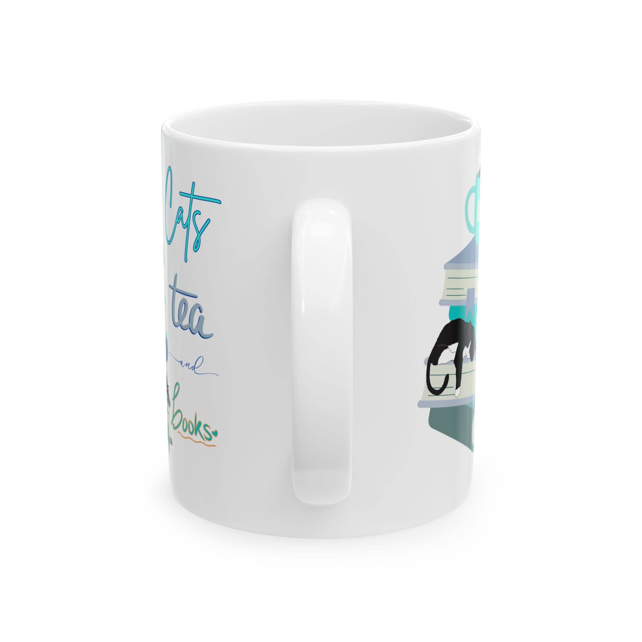Halli Starling Books - Wholesale Coffee Mug - Cats, Tea, and Books Ceramic Mug, (11oz)6