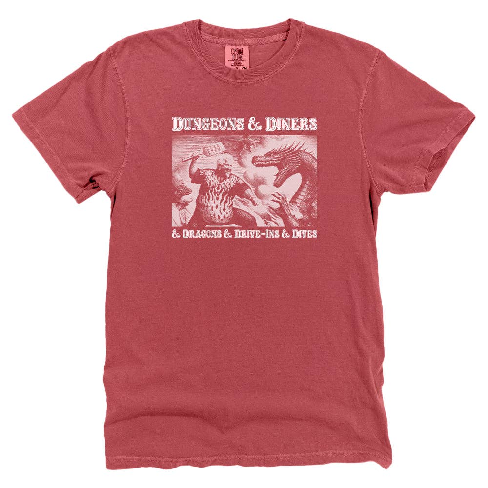 Let's Get This Thread - Wholesale Screen Printed T-Shirt - Unisex - Dungeons and Diners and Dragons and Drive Ins and Dives Vintage4