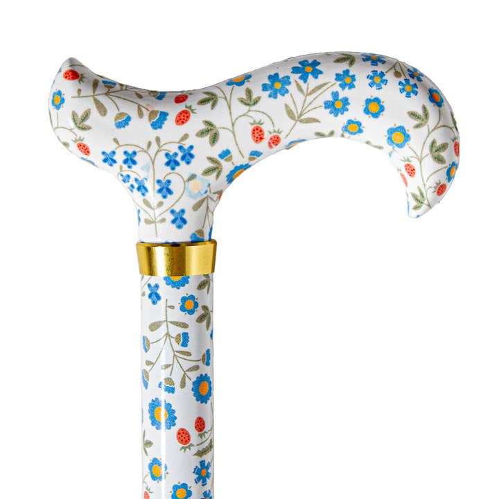 WC Walking Canes - Wholesale Body Brace/Support - White Wilderness Adjustable Cane with Braided Wrist Strap