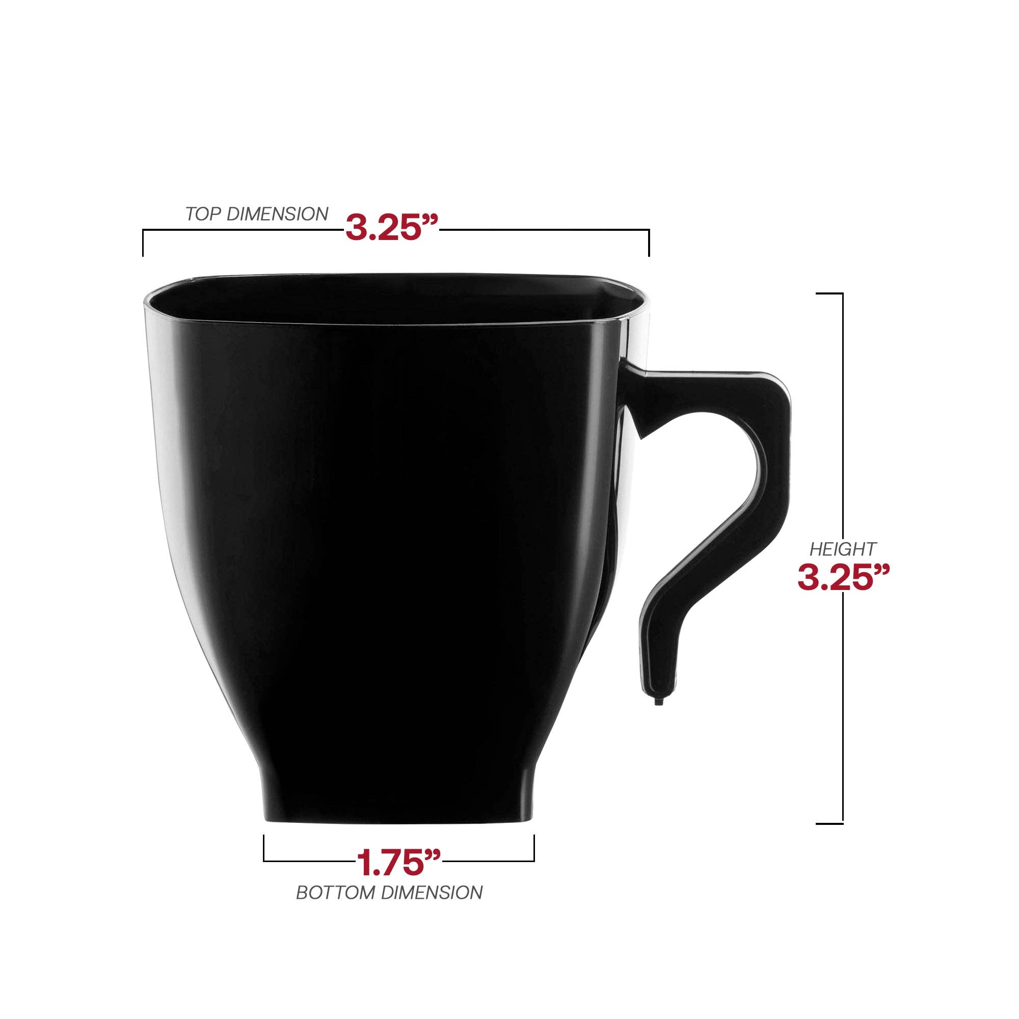 Smarty had a Party – Engroshandel Kaffekrus – 8 oz. sorte firkantede plastikkrus til kaffe - 192 stk.2