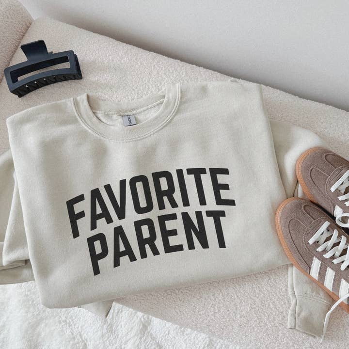 Favorite Parent Graphic Sweatshirt for wholesale by Salty Babe Threads