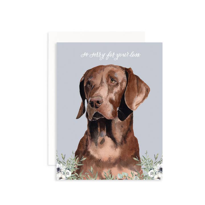 So Sorry For Your Loss Pet Sympathy Greeting Card (Dog) for wholesale by Cami Monet