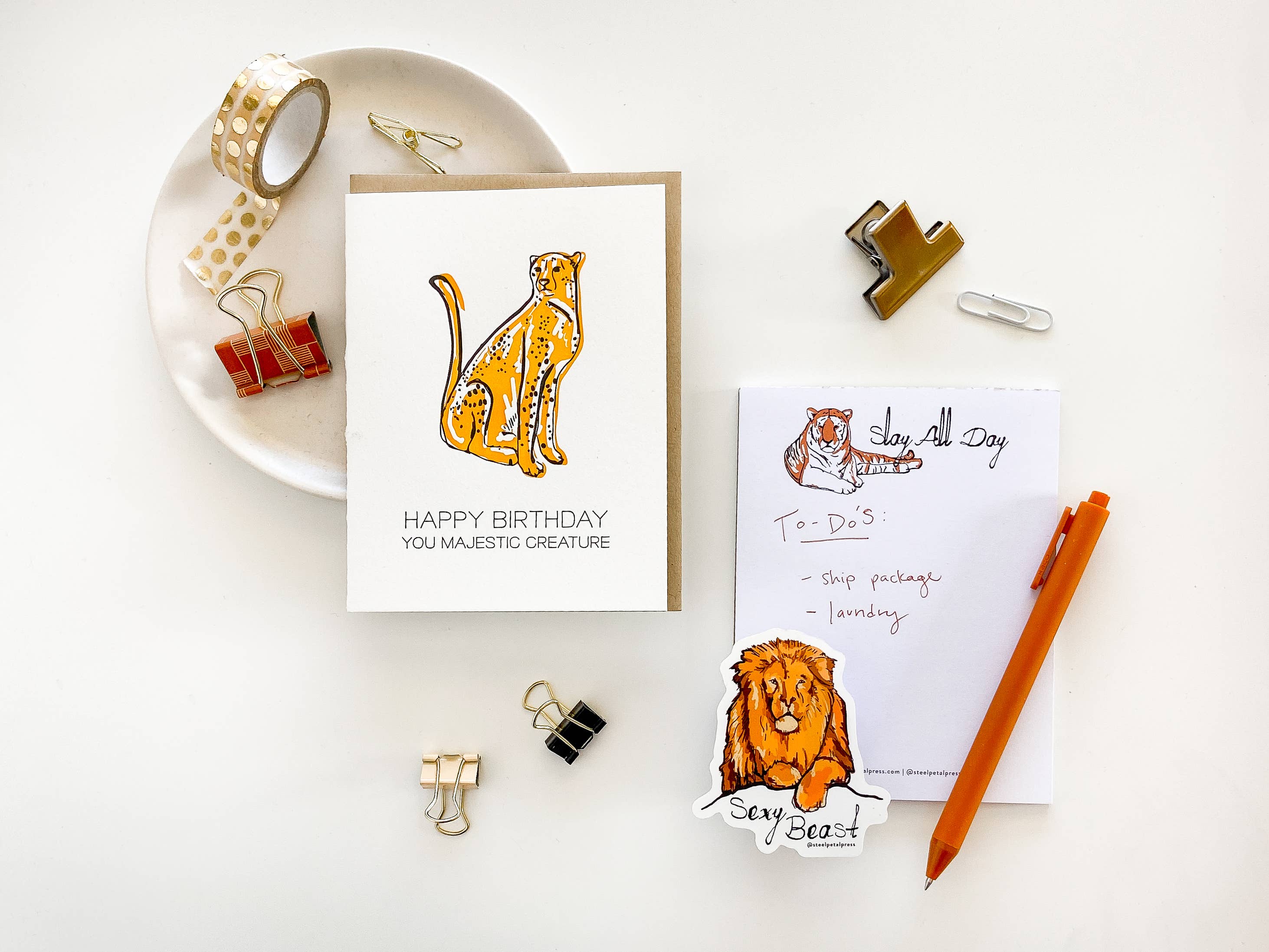 Steel Petal Press - Wholesale Birthday Card - Majestic Birthday - Letterpress Birthday Greeting Card3