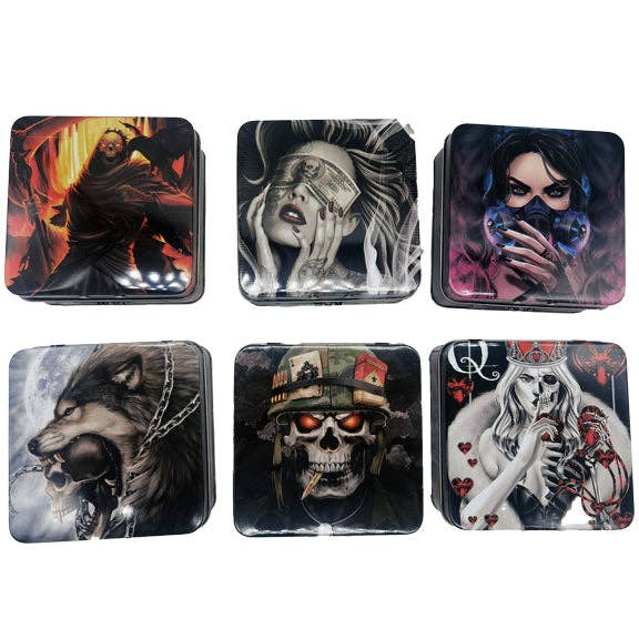 Novelty Closeout - Wholesale Humidor/Cigar Accessory - Smokezilla Metal Locking Storage Box Assortment- 6/Pack