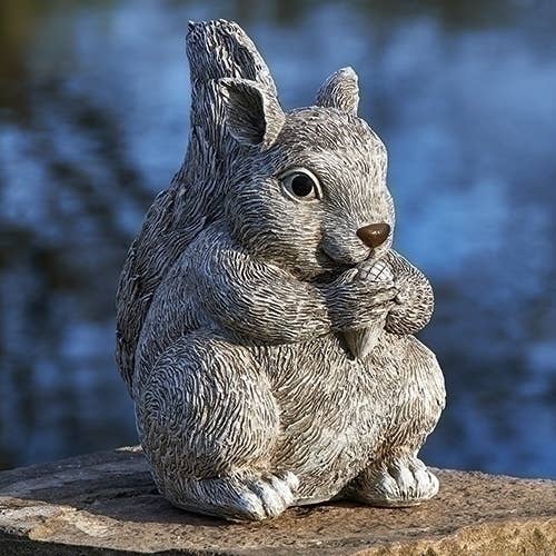 Pudgy Pals Squirrel Garden Statue, Resin Outdoor Décor for wholesale by Roman