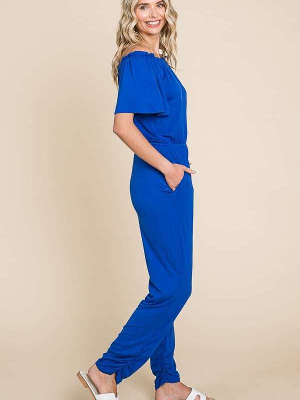 Culture Code - Wholesale Jumpsuit - Women's - CAR1489 - OFF SHOULDER PEASANT JUMPSUIT18