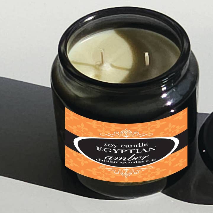 Bougie de soja Apotho en ambre égyptien pour la vente par Christian Ray Candle Co.