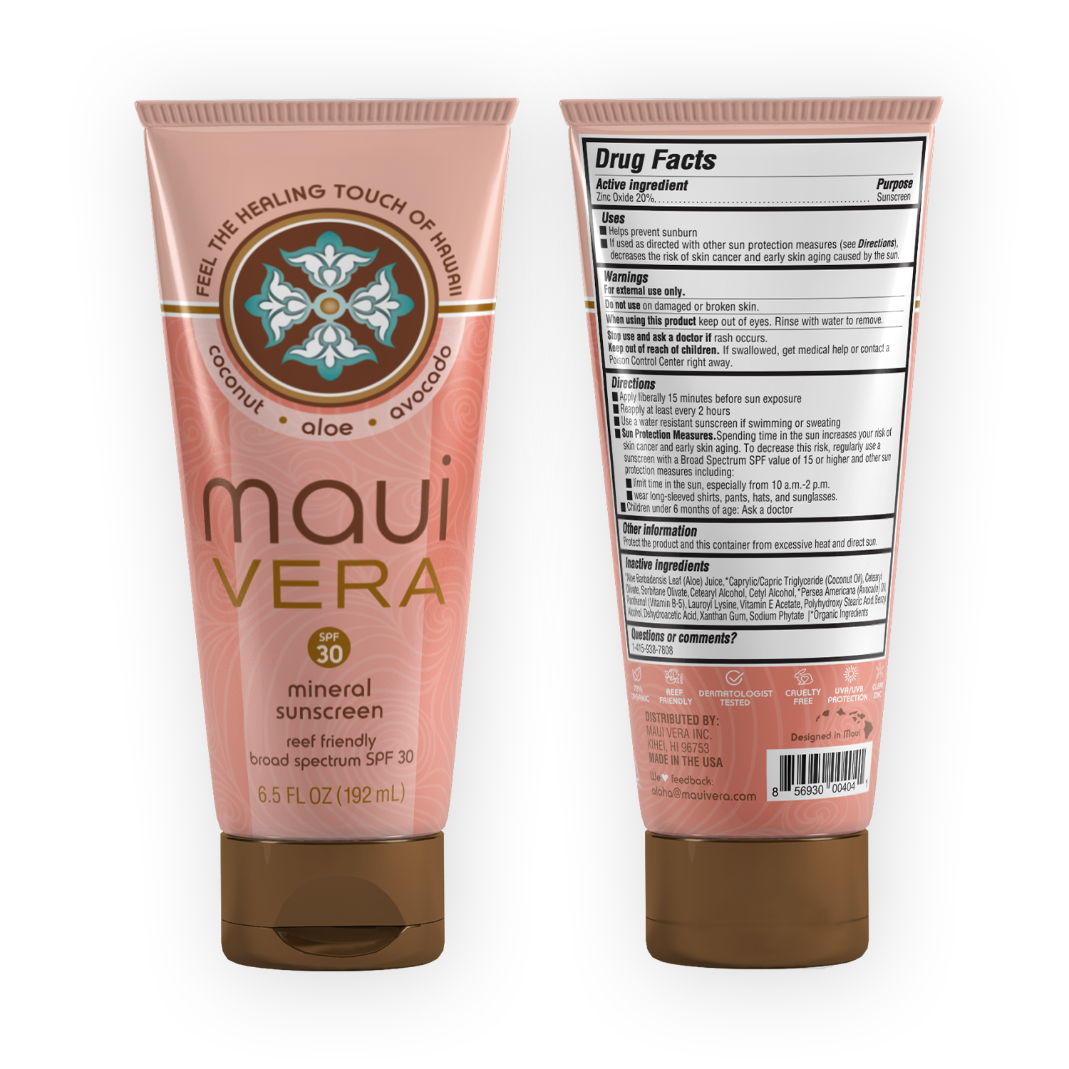 Wholesale Maui Vera Reef-Friendly Mineral Sunscreen SPF 30 for your store -  Faire