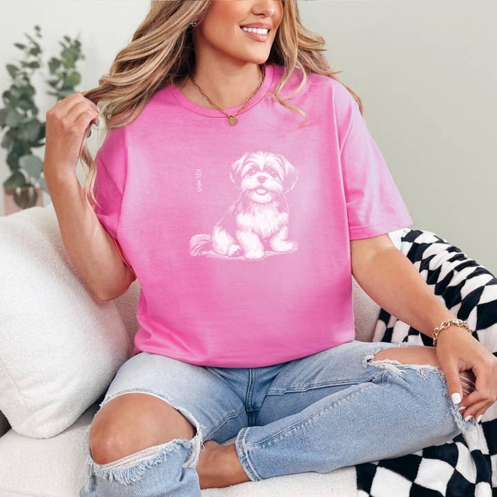 Shih Tzu Unisex Softstyle T-Shirt for wholesale by Pets and Humans