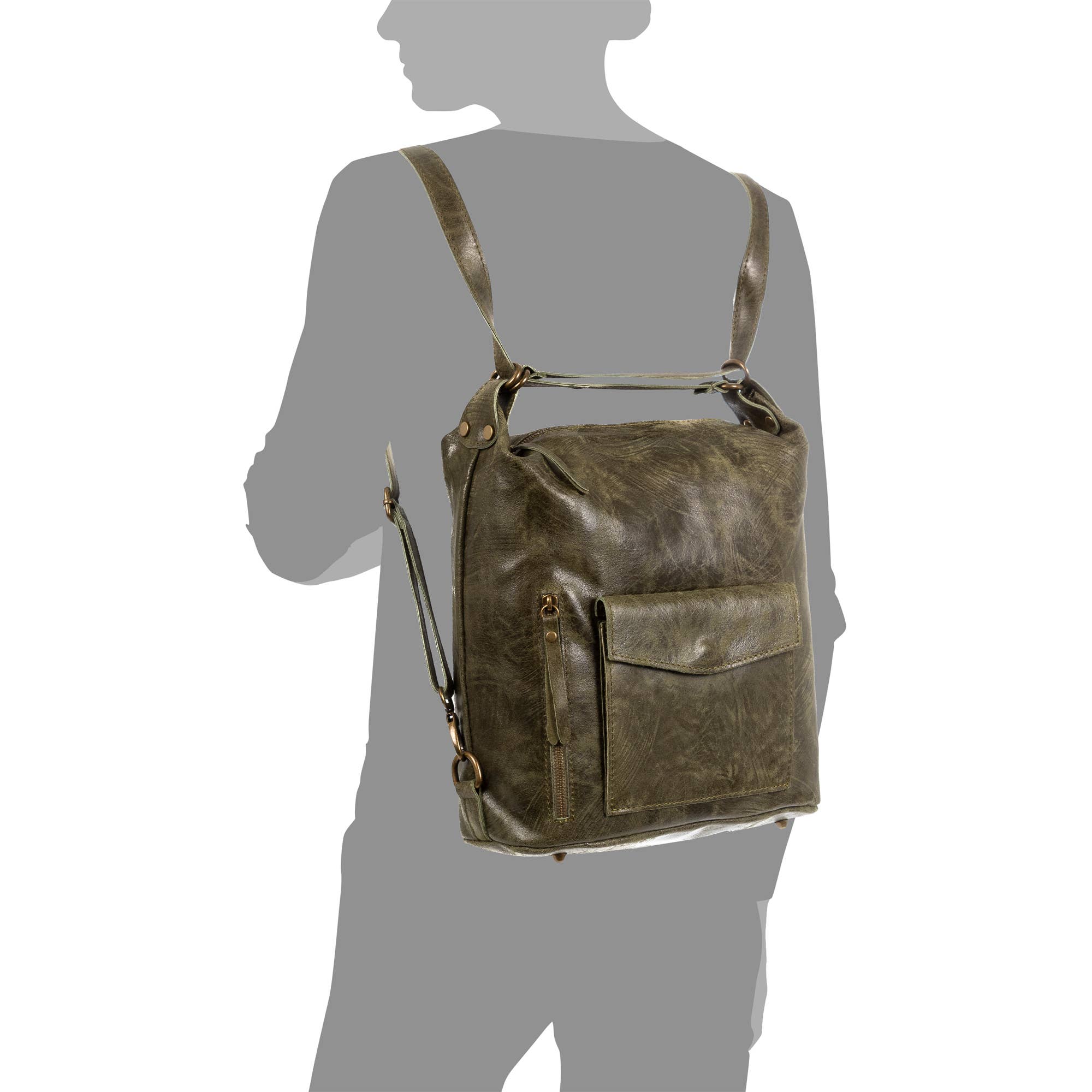 FIRENZE ARTEGIANI - Wholesale Backpack - Women's - Irene Women's Backpack Bag. Genuine Leather Suede Washed11