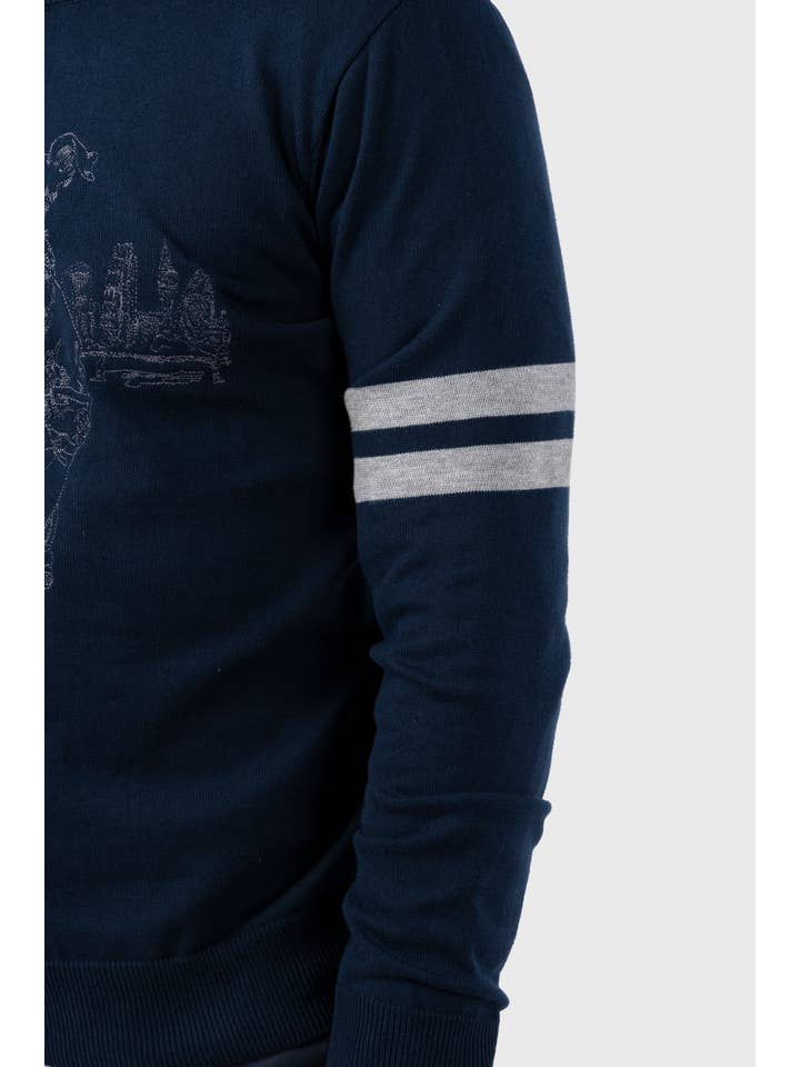 williot - Venta al por mayor Jersey de punto - Hombre - Jersey Mr Williot Londres Bordado Marino