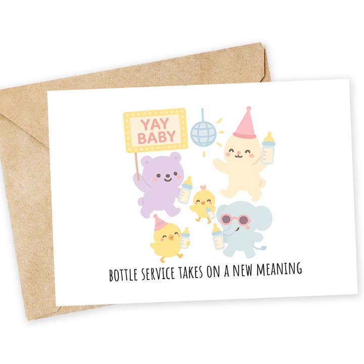 Könsavslöjande & Babyshower Flaskservice för wholesale av Chewy Lemon Studio