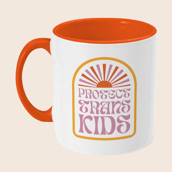 Protect Trans Kids Coffee Mug for wholesale by Rainbow & Co