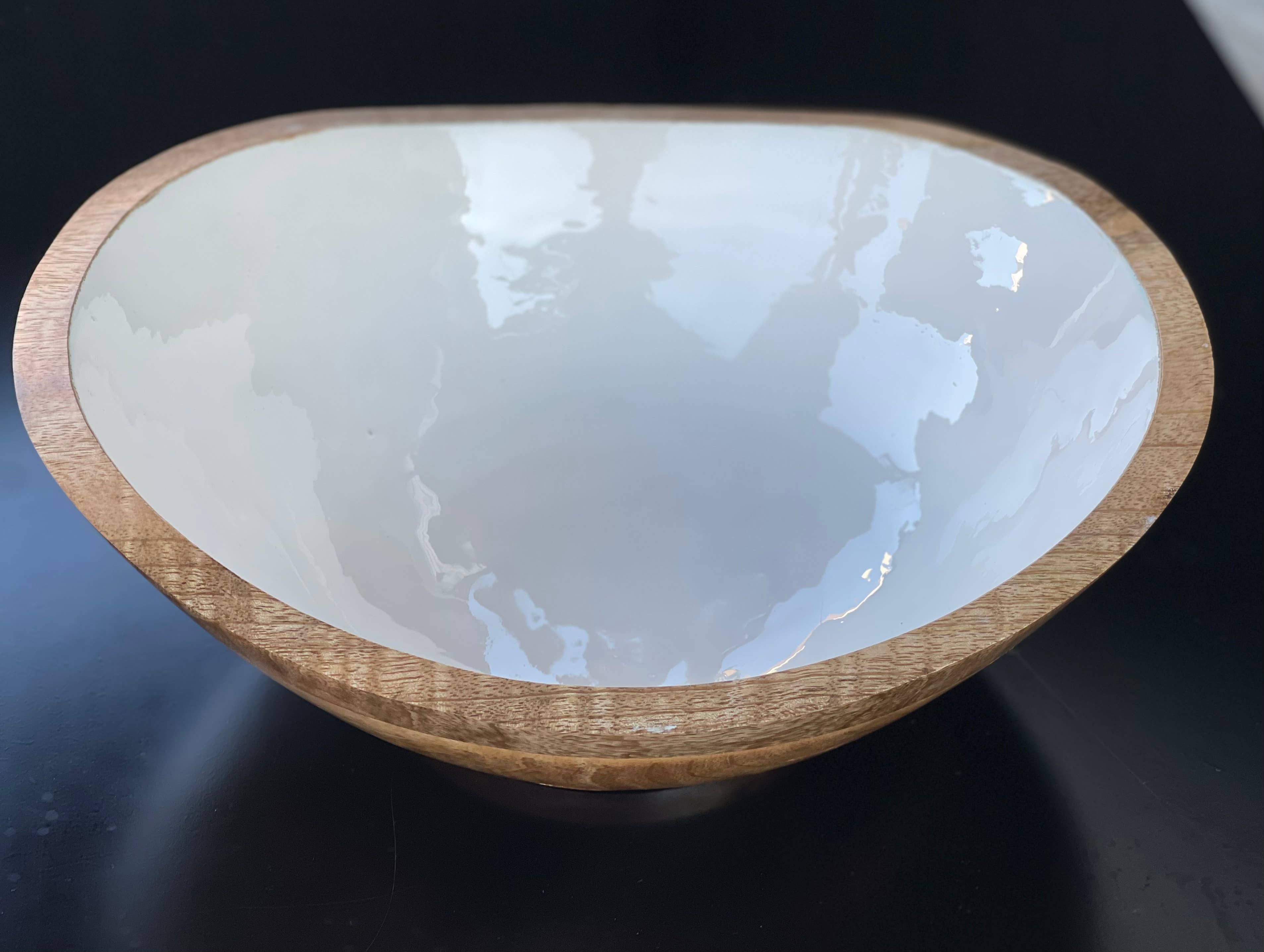 Rich Home Linens - Wholesale Serving bowl - Gift Set - Wooden Serving Bowl with 2 Dish Towels8