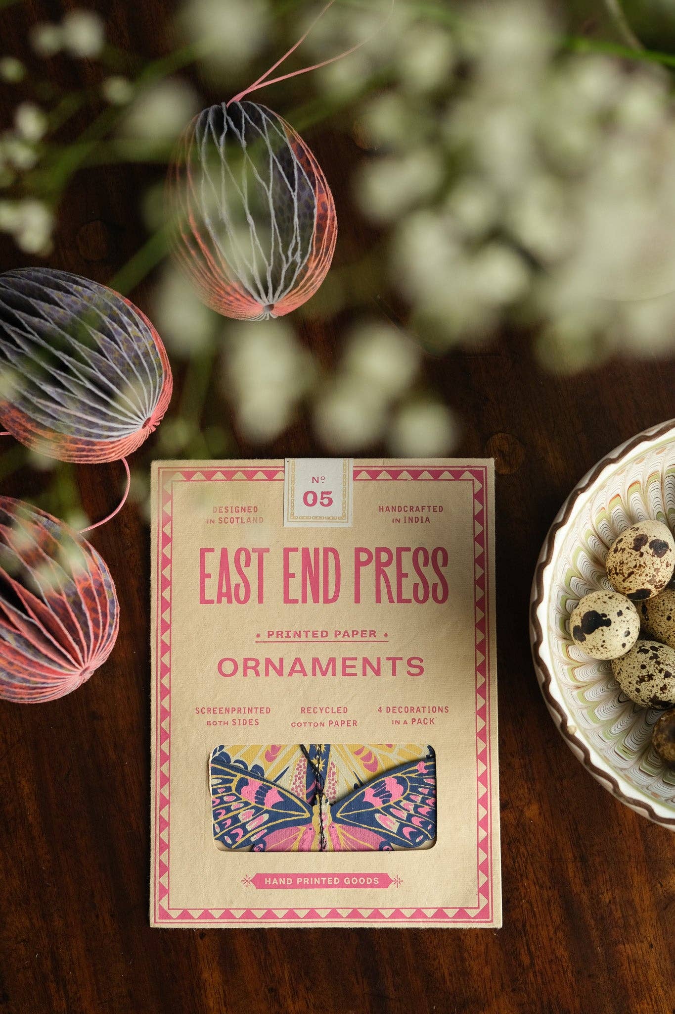 East End Press - Wholesale Ornament - Butterflies Paper Ornaments2