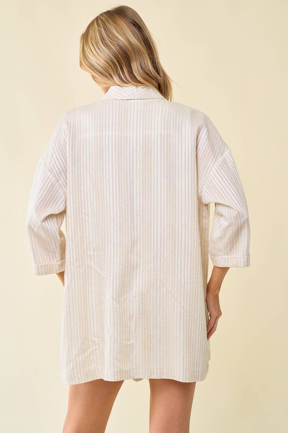 Doe and Rae - Wholesale Jacket - Women's - Linen Stripe Jacket - 10406J3