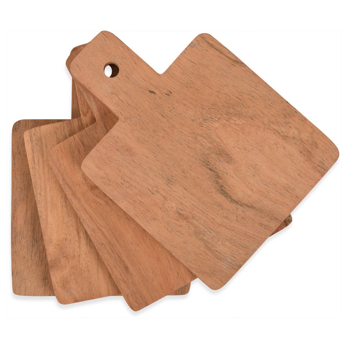 Natural Set of 4 mini wooden boards L14 W10 H1cm for wholesale on Faire4
