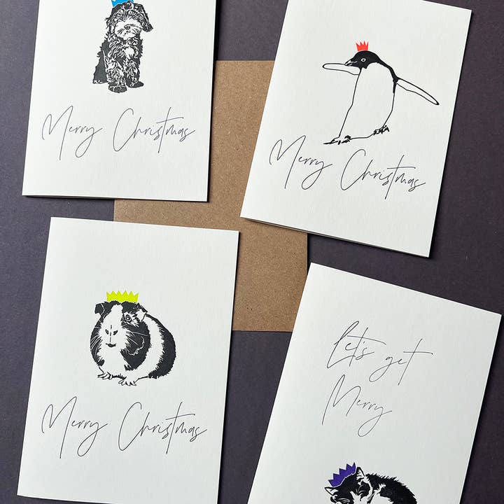 Penguin Ink - Vente Cartes de Noël - Carte de Noël avec pingouin en letterpress | Carte de Noël3