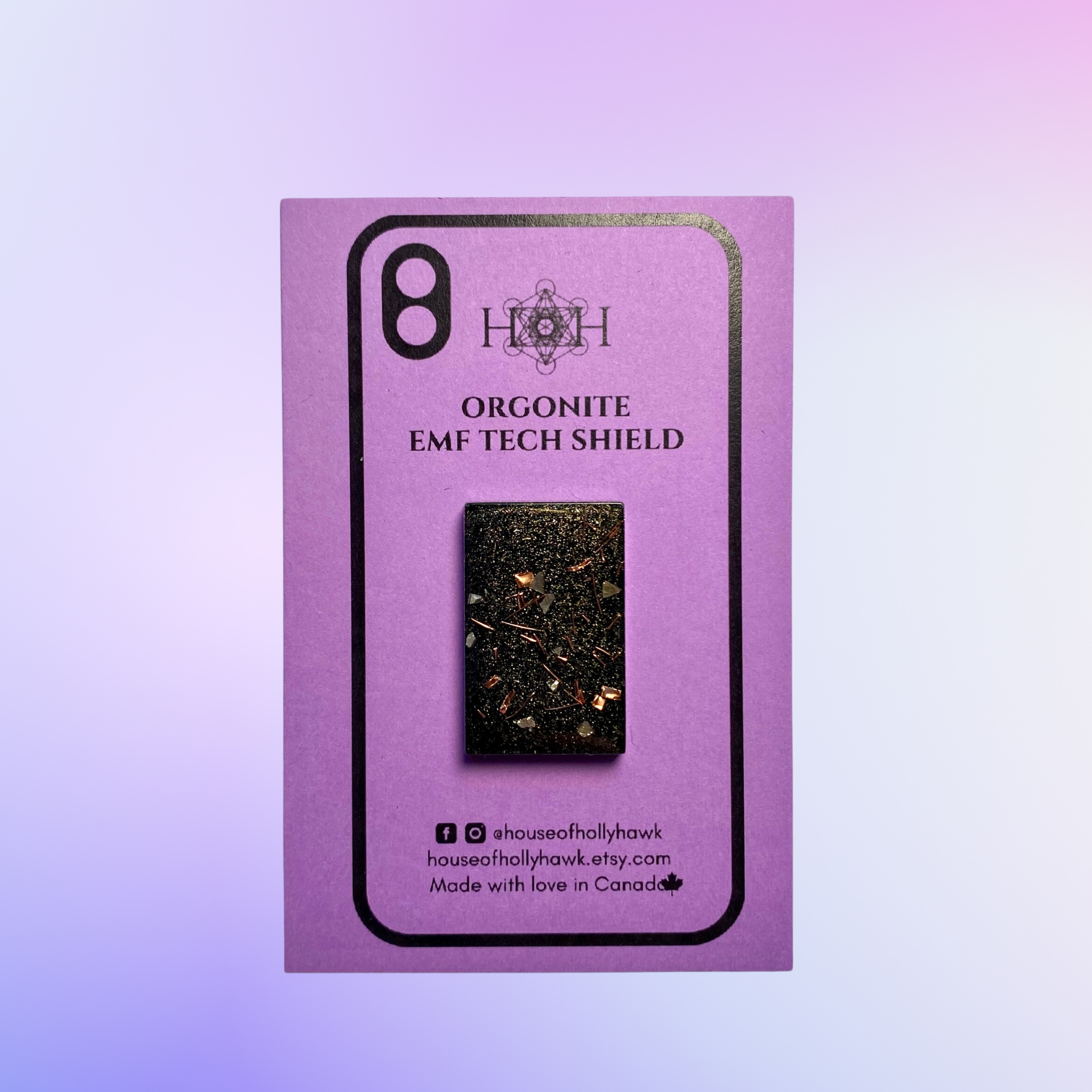 House of Hollyhawk - Wholesale Phone & Laptop Stickers - Orgonite EMF Shield - EMF Protection for Phones and Devices6