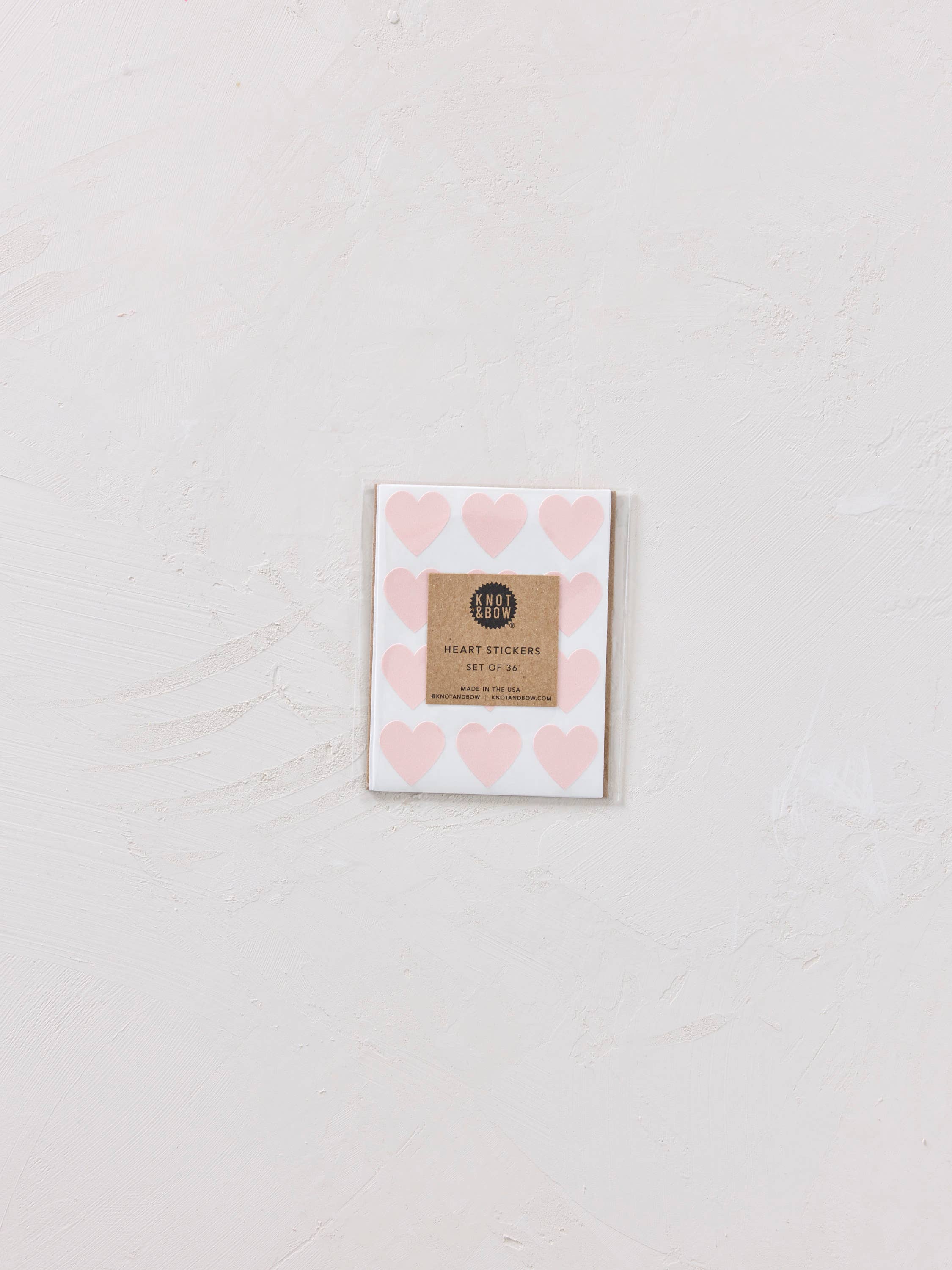 Knot & Bow - Wholesale Sticker - Roze hartstickers1