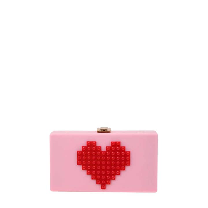 anbfashion - Wholesale Clutch - Dames - Pixelated Hartvormige Clutch Avondtas 21582